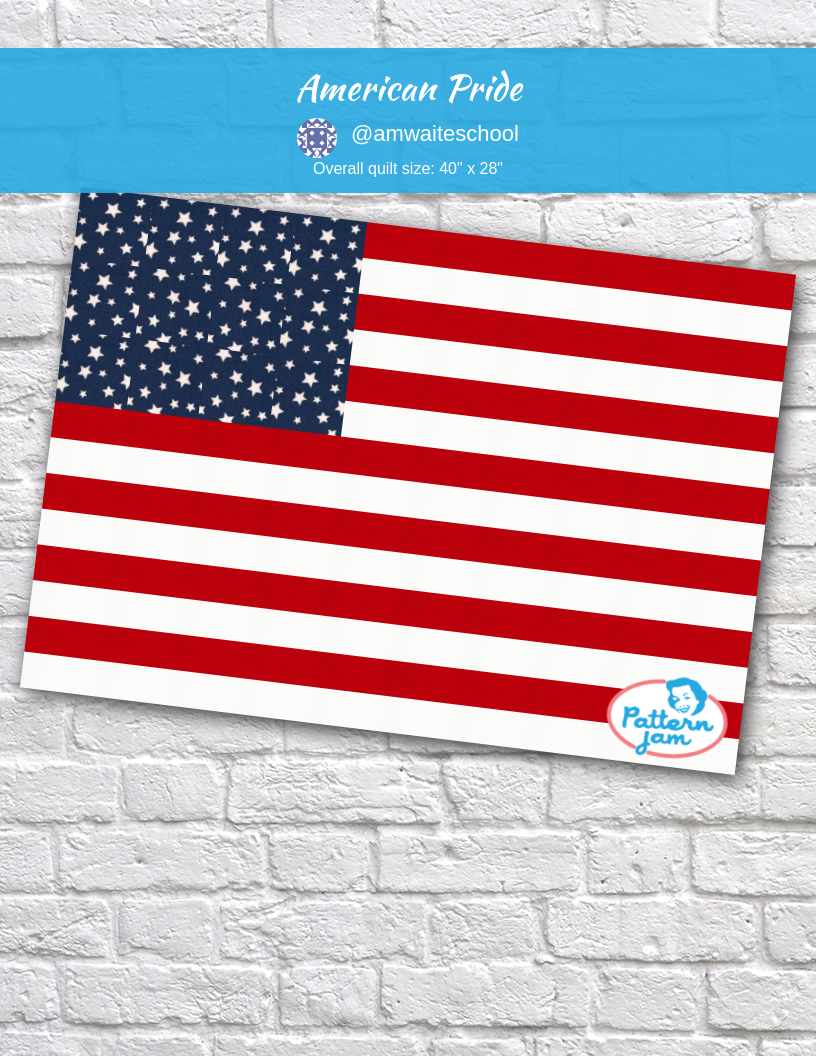 American Pride - custom quilt designed by &#64;amwaiteschool using PatternJam quilt design software