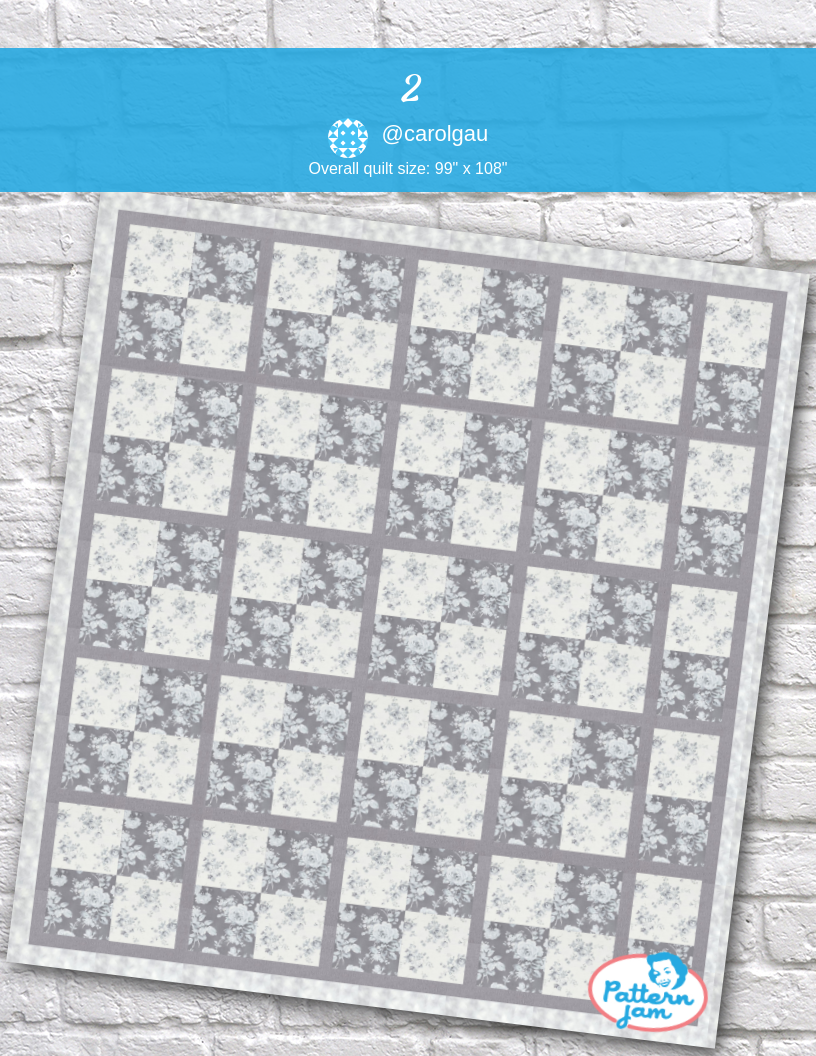 2 - custom quilt designed by &#64;carolgau using PatternJam quilt design software