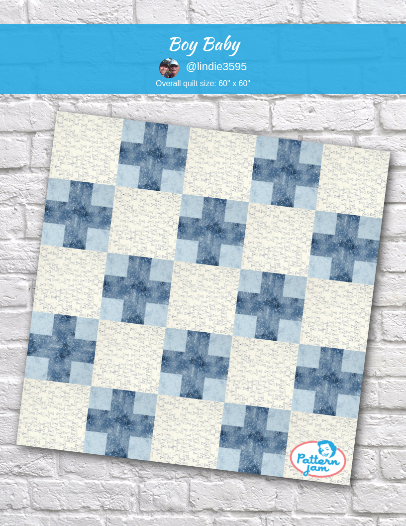 boy baby - custom quilt designed by &#64;lindie3595 using PatternJam quilt design software
