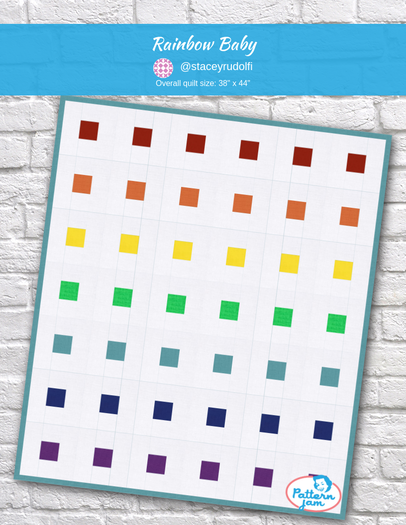 Rainbow Baby - custom quilt designed by &#64;staceyrudolfi using PatternJam quilt design software