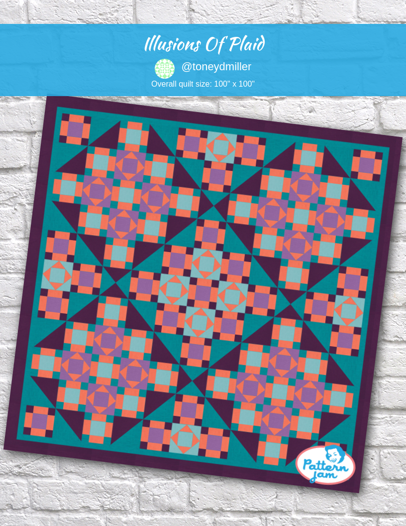 Illusions of Plaid - custom quilt designed by &#64;toneydmiller using PatternJam quilt design software