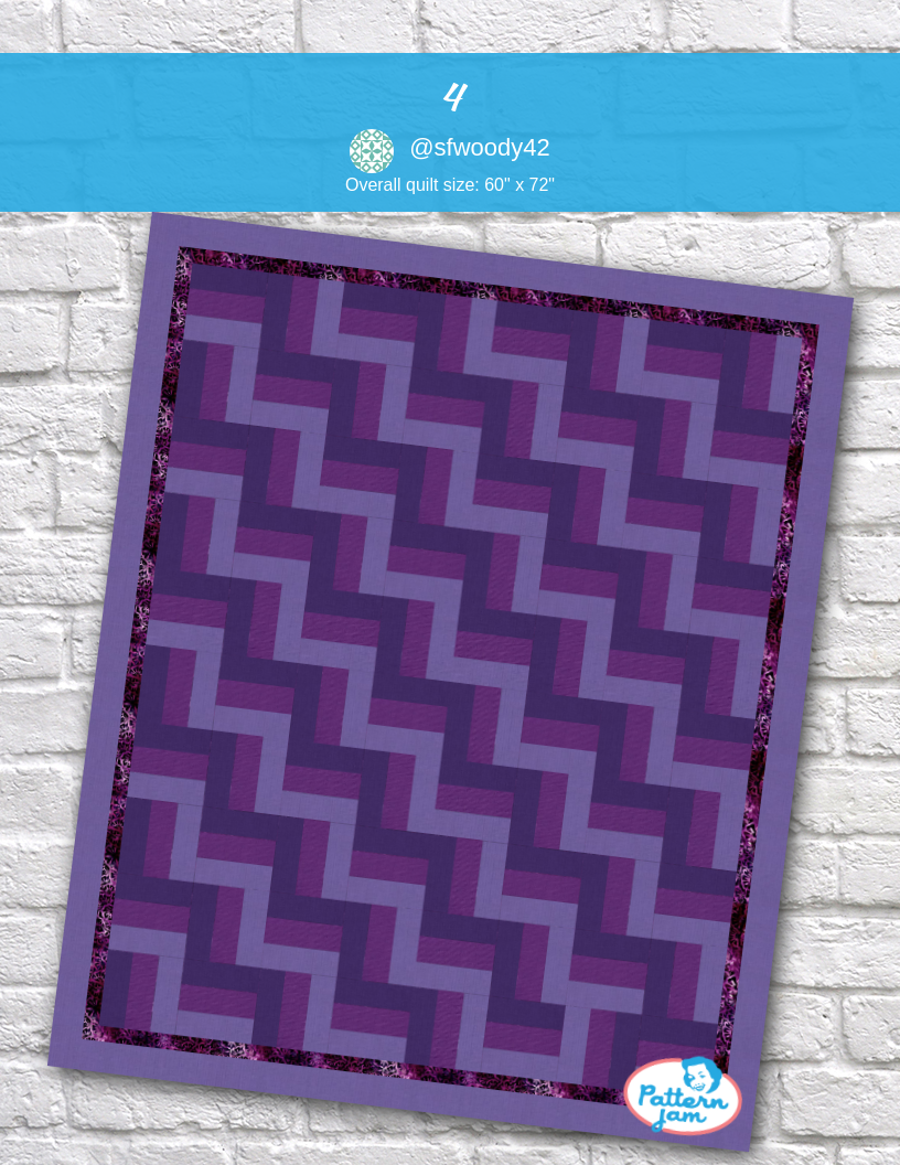 4 - custom quilt designed by &#64;sfwoody42 using PatternJam quilt design software
