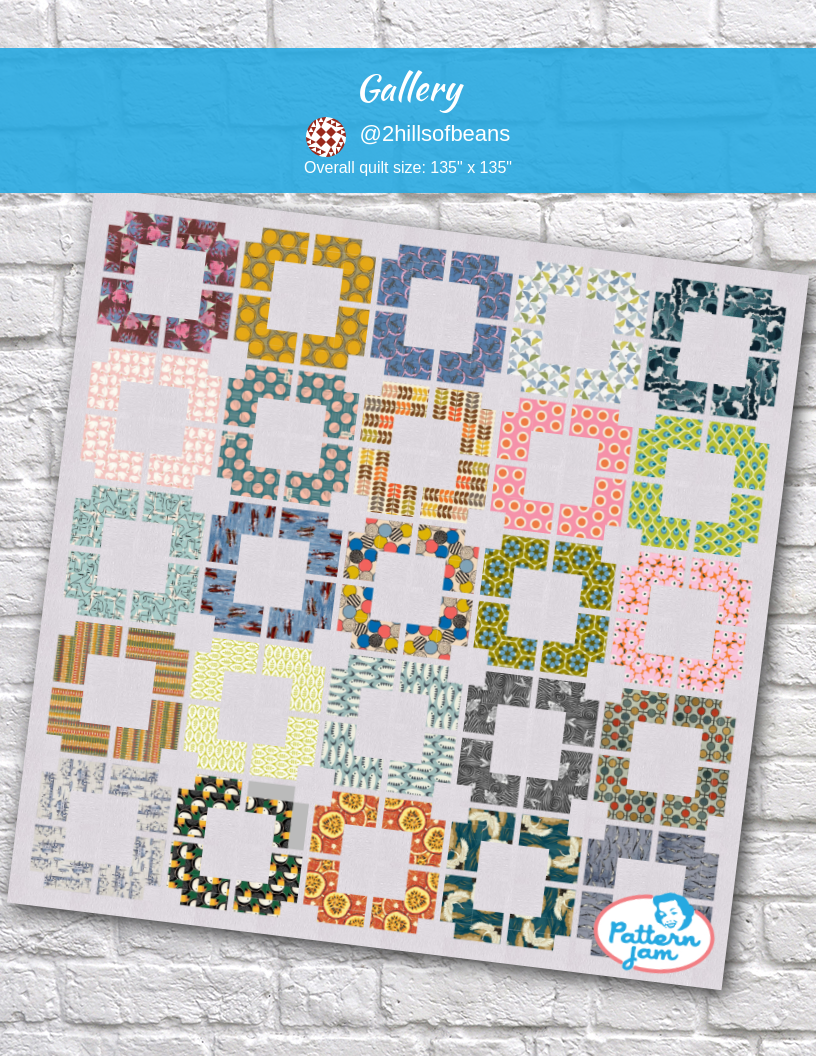 Gallery - custom quilt designed by &#64;2hillsofbeans using PatternJam quilt design software