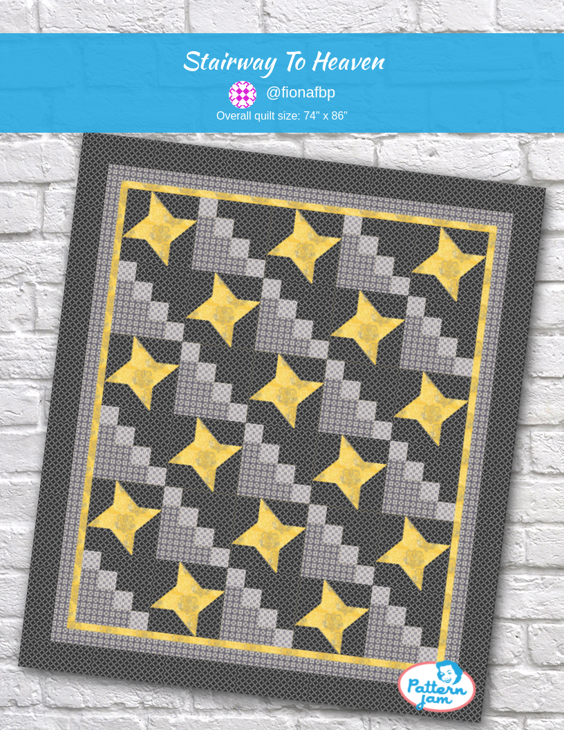 Stairway to Heaven - custom quilt designed by &#64;fionafbp using PatternJam quilt design software