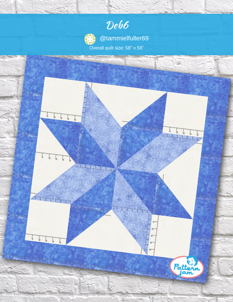 deb6 - custom quilt designed by &#64;tammielfuller69 using PatternJam quilt design software