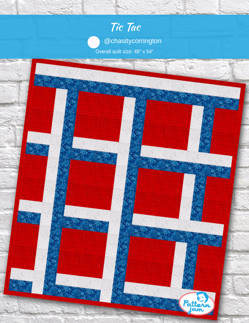 Tic Tac - custom quilt designed by &#64;chasitycorrington using PatternJam quilt design software