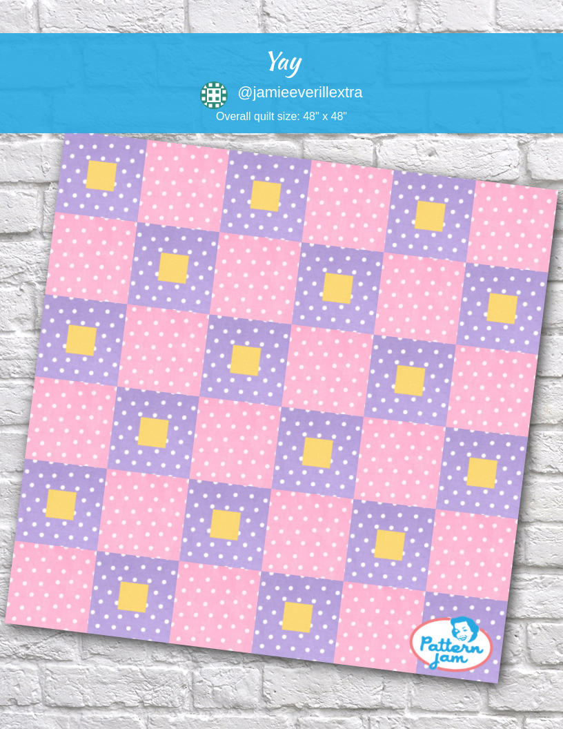 yay - custom quilt designed by &#64;jamieeverillextra using PatternJam quilt design software