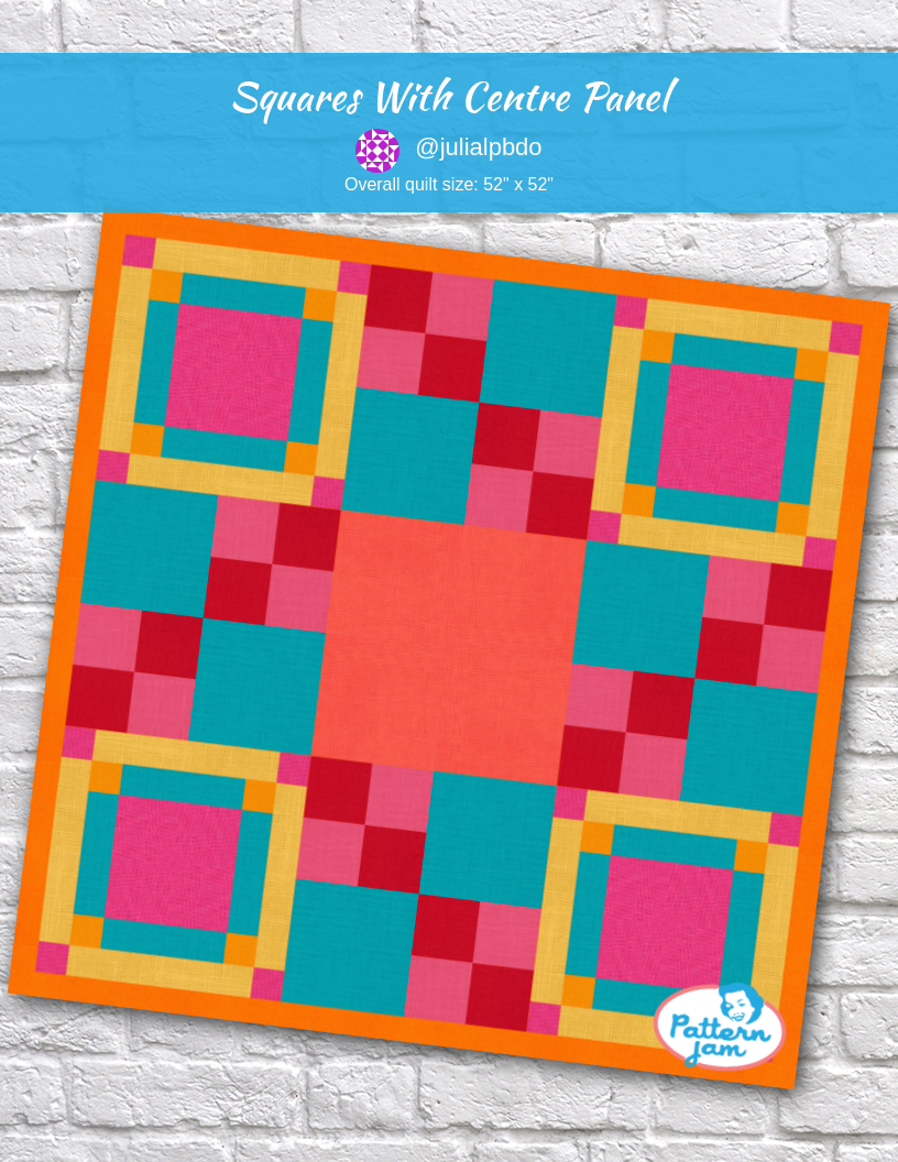 squares with centre panel - custom quilt designed by &#64;julialpbdo using PatternJam quilt design software