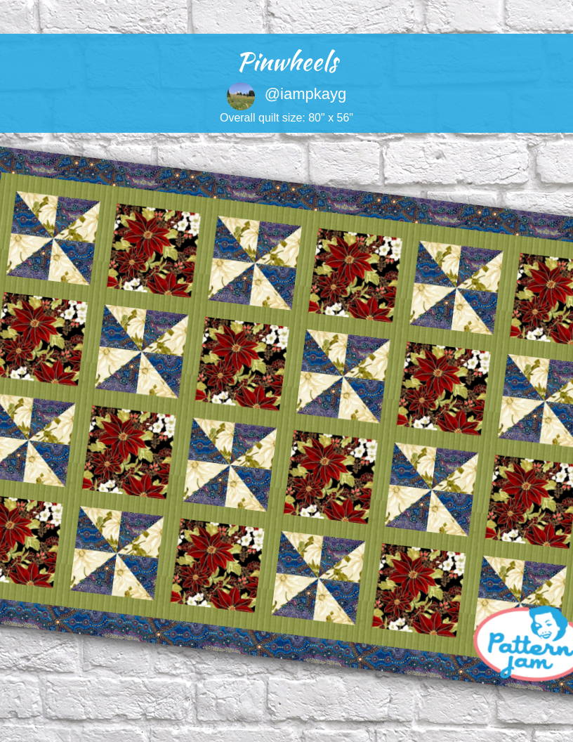 pinwheels - custom quilt designed by &#64;iampkayg using PatternJam quilt design software