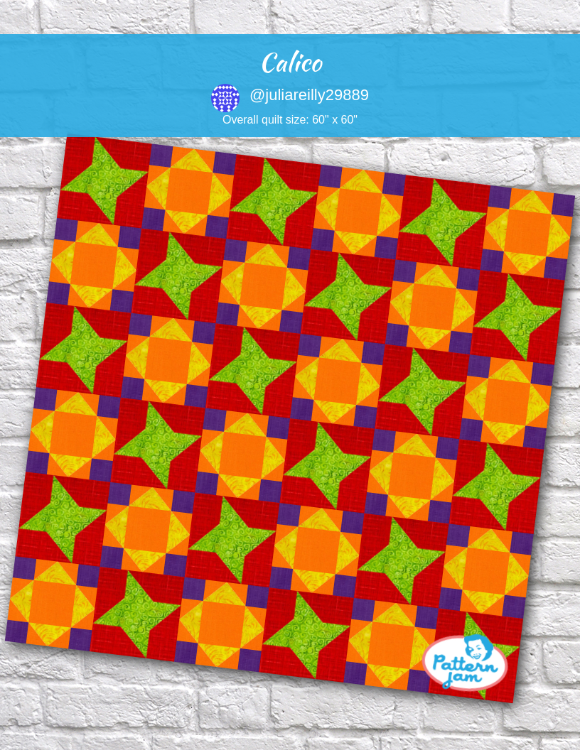 calico - custom quilt designed by &#64;juliareilly29889 using PatternJam quilt design software