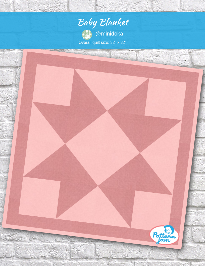 Baby Blanket - custom quilt designed by &#64;minidoka using PatternJam quilt design software