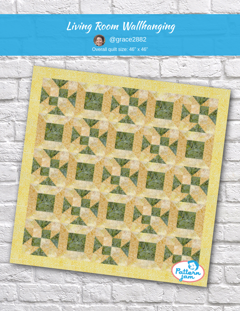 living room wallhanging - custom quilt designed by &#64;grace2882 using PatternJam quilt design software