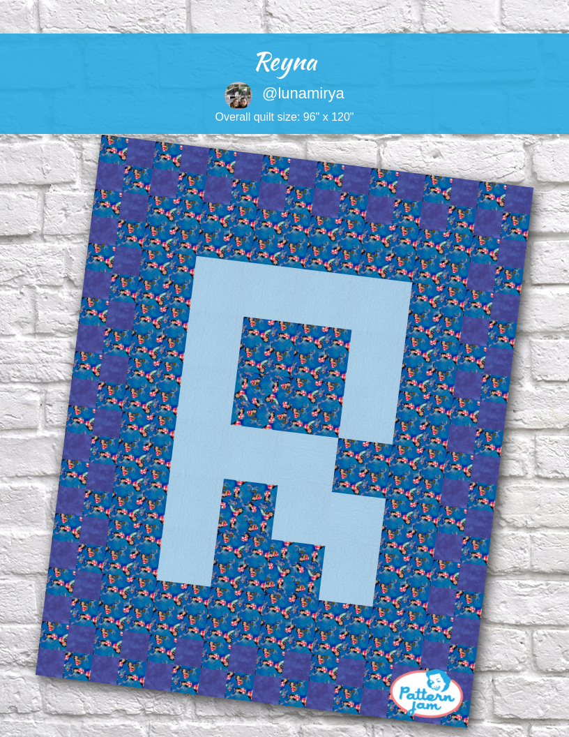Reyna - custom quilt designed by &#64;lunamirya using PatternJam quilt design software