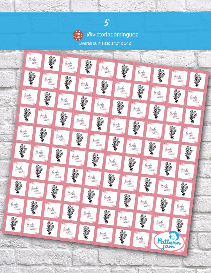 5 - custom quilt designed by &#64;victoriadominguez using PatternJam quilt design software