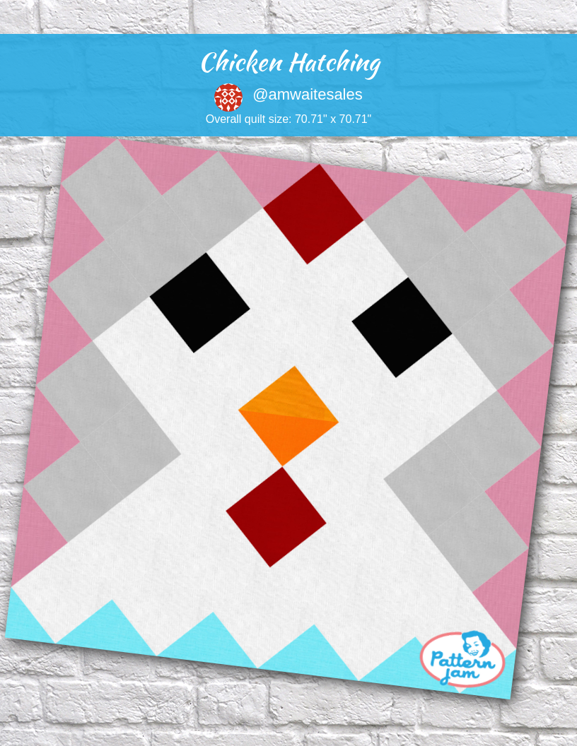 Chicken Hatching - custom quilt designed by &#64;amwaitesales using PatternJam quilt design software