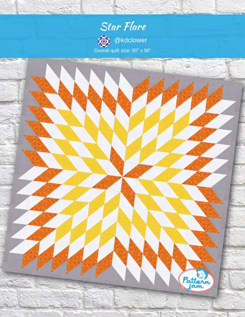 Star Flare - custom quilt designed by &#64;kdclower using PatternJam quilt design software