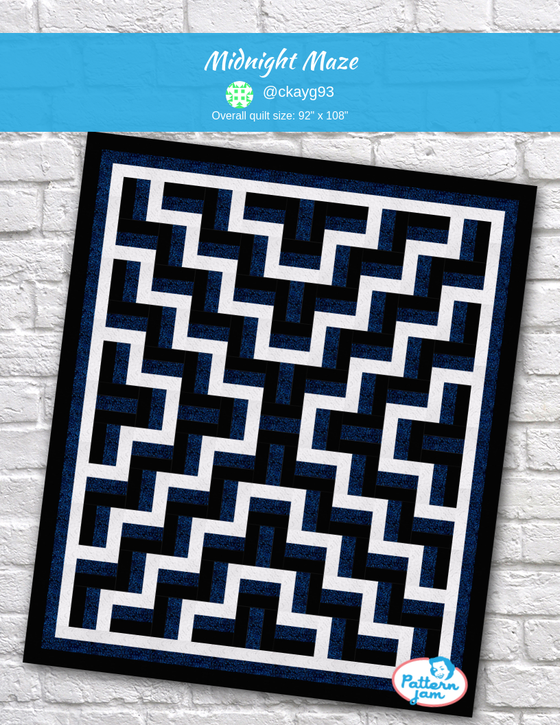 Midnight Maze - custom quilt designed by &#64;ckayg93 using PatternJam quilt design software