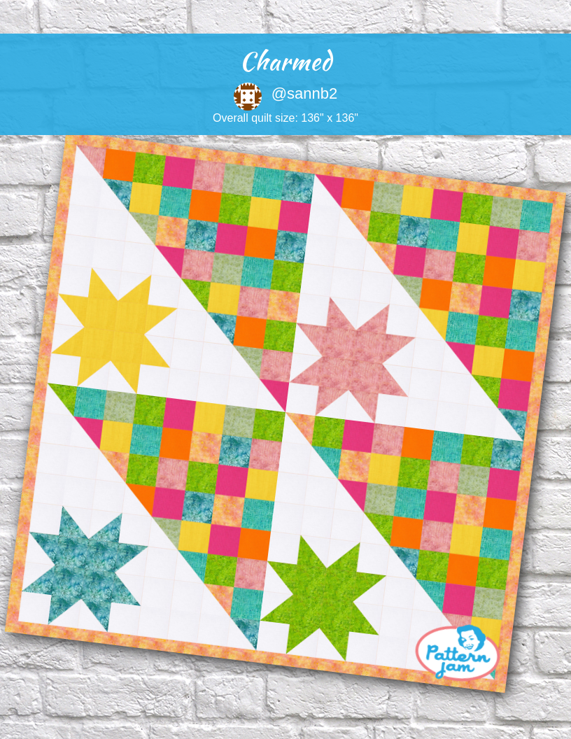 charmed - custom quilt designed by &#64;sannb2 using PatternJam quilt design software