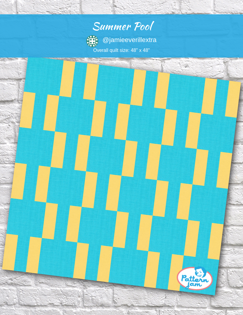 summer pool - custom quilt designed by &#64;jamieeverillextra using PatternJam quilt design software