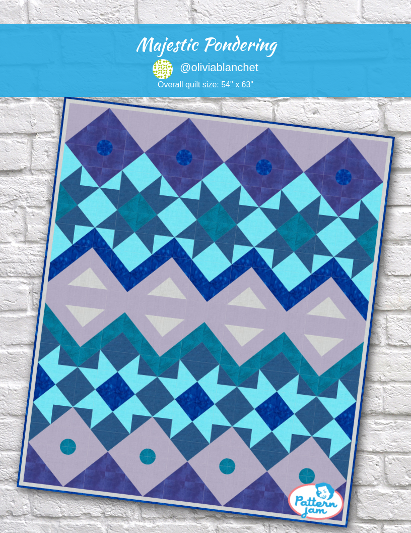 majestic pondering - custom quilt designed by &#64;oliviablanchet using PatternJam quilt design software