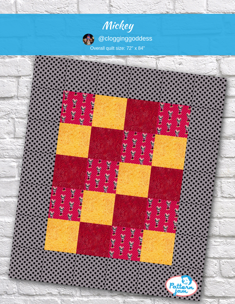 Mickey - custom quilt designed by &#64;clogginggoddess using PatternJam quilt design software