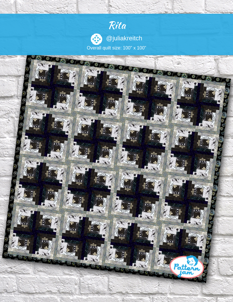 Rita - custom quilt designed by &#64;juliakreitch using PatternJam quilt design software