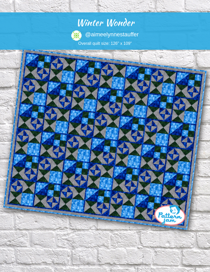 Winter Wonder - custom quilt designed by &#64;aimeelynnestauffer using PatternJam quilt design software
