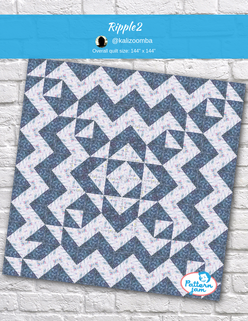 ripple2 - custom quilt designed by &#64;kalizoomba using PatternJam quilt design software