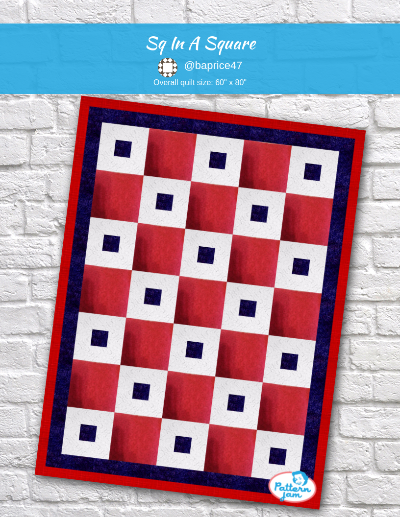 Sq in a square - custom quilt designed by &#64;baprice47 using PatternJam quilt design software
