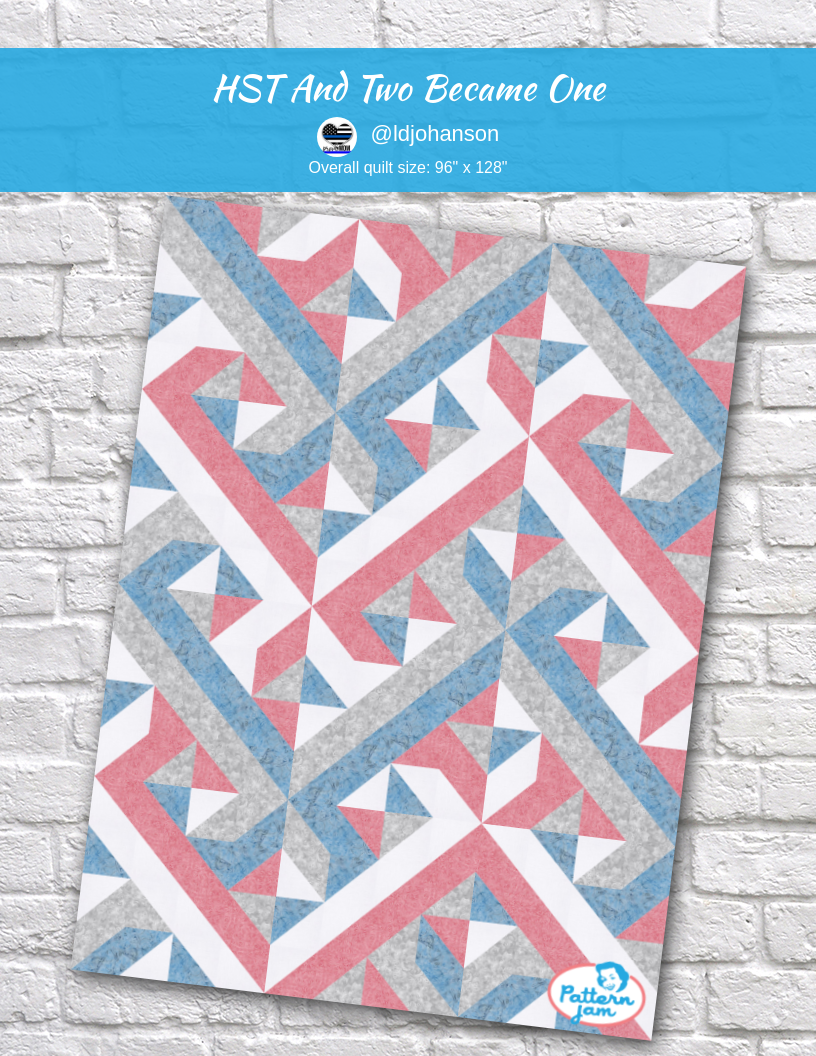 HST And two became one - custom quilt designed by &#64;ldjohanson using PatternJam quilt design software