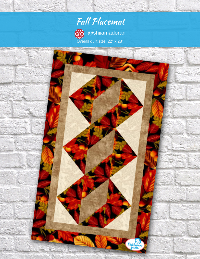 Fall Placemat - custom quilt designed by &#64;shiiamadoran using PatternJam quilt design software
