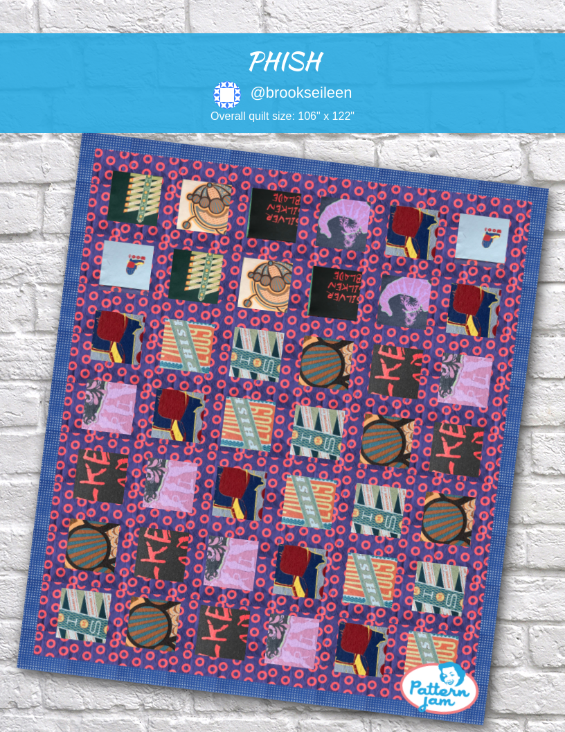 PHISH - custom quilt designed by &#64;brookseileen using PatternJam quilt design software