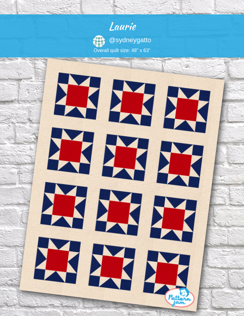 Laurie - custom quilt designed by &#64;sydneygatto using PatternJam quilt design software