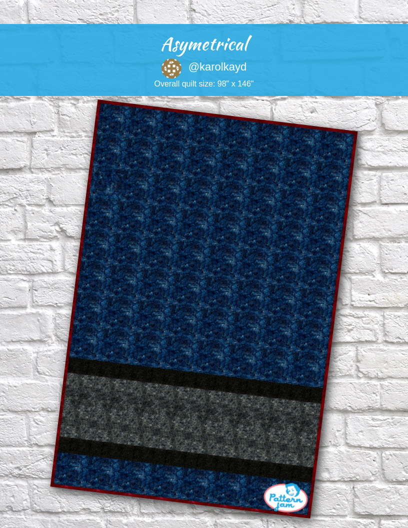 Asymetrical - custom quilt designed by &#64;karolkayd using PatternJam quilt design software