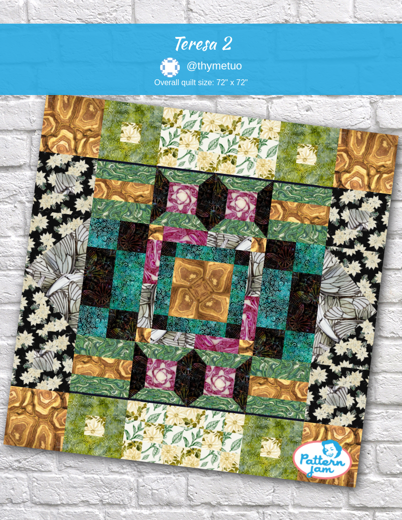 Teresa 2 - custom quilt designed by &#64;thymetuo using PatternJam quilt design software