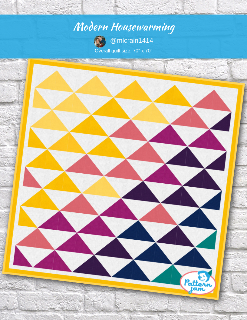 Modern Housewarming - custom quilt designed by &#64;mlcrain1414 using PatternJam quilt design software