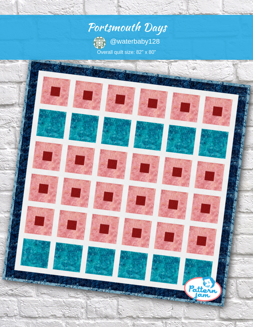 Portsmouth Days - custom quilt designed by &#64;waterbaby128 using PatternJam quilt design software