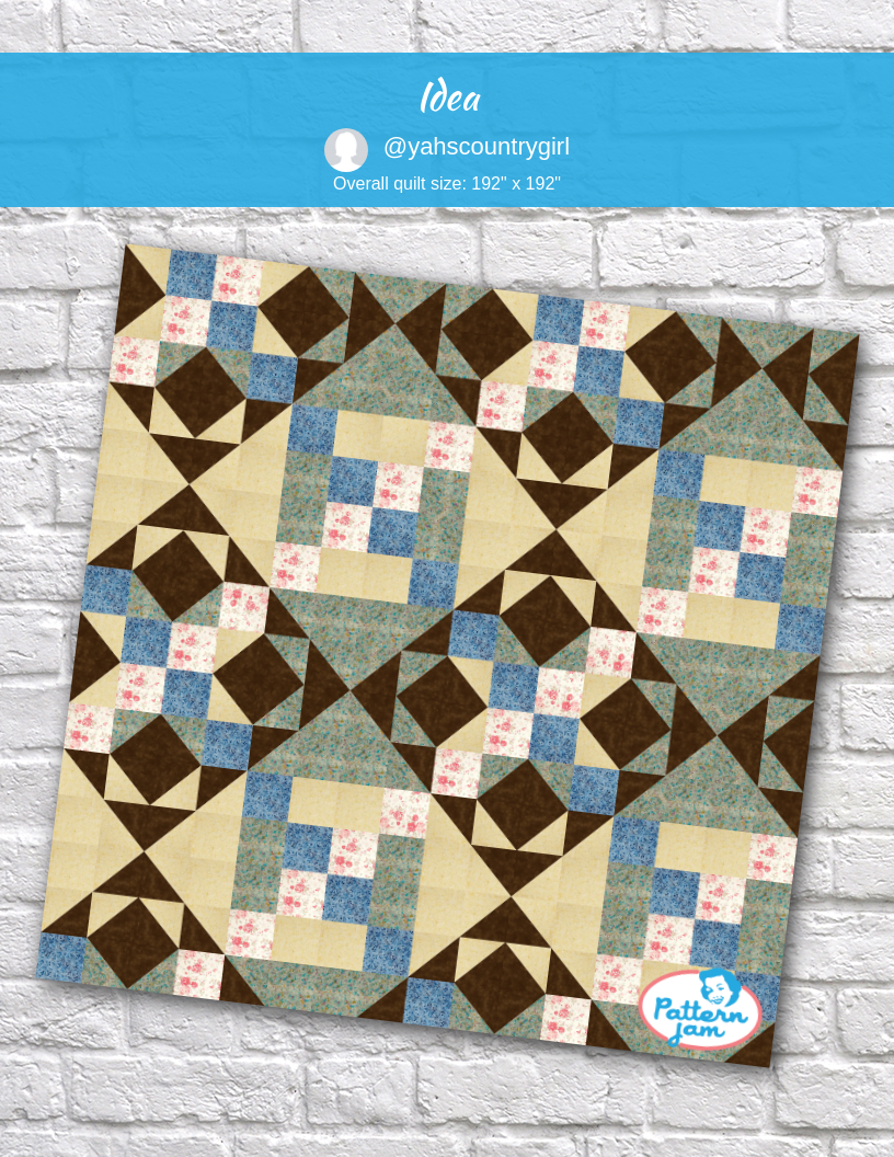 idea - custom quilt designed by &#64;yahscountrygirl using PatternJam quilt design software