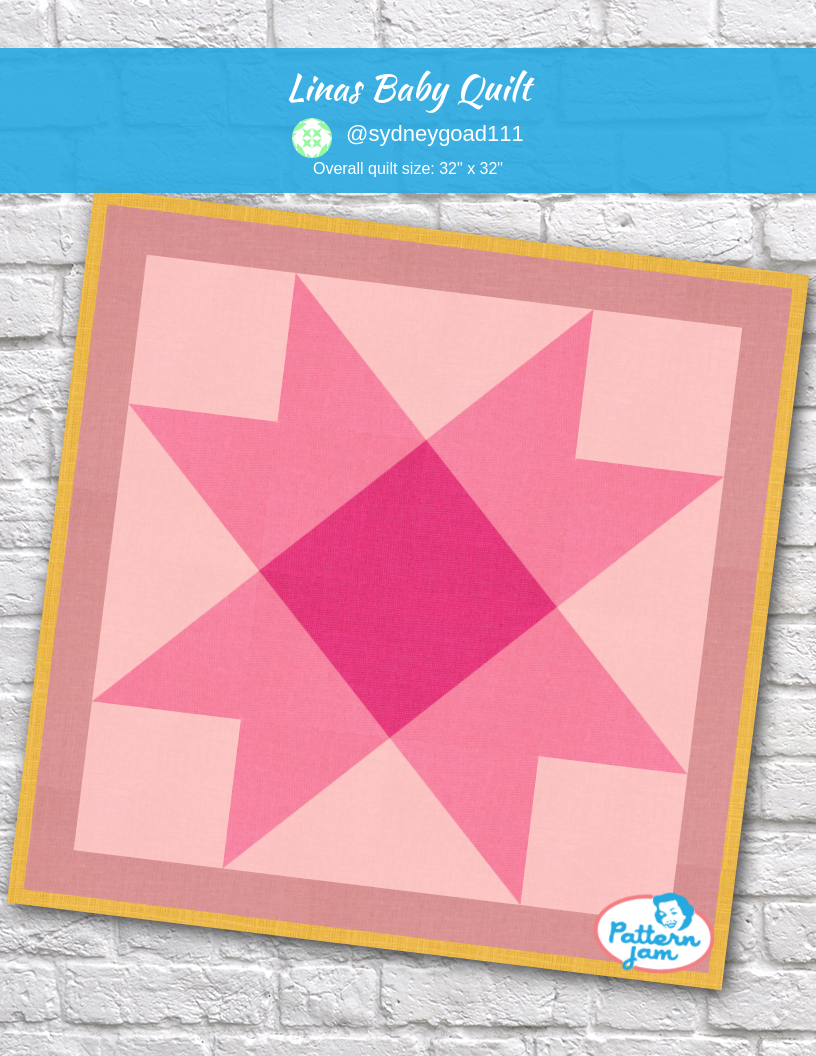 Linas Baby Quilt - custom quilt designed by &#64;sydneygoad111 using PatternJam quilt design software