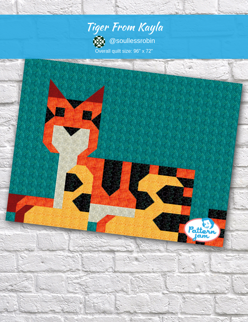Tiger From Kayla - custom quilt designed by &#64;soullessrobin using PatternJam quilt design software