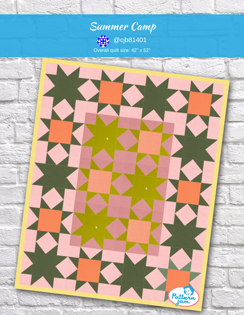 Summer Camp - custom quilt designed by &#64;cjb81401 using PatternJam quilt design software