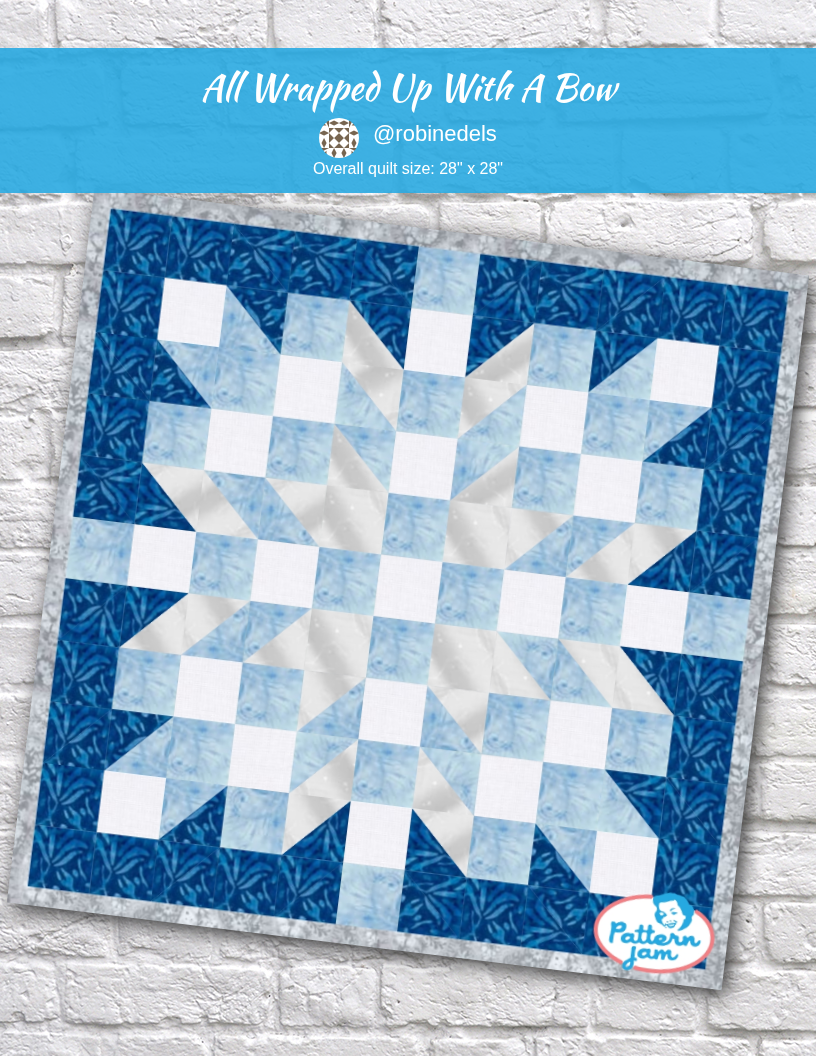 All Wrapped Up With a Bow - custom quilt designed by &#64;robinedels using PatternJam quilt design software