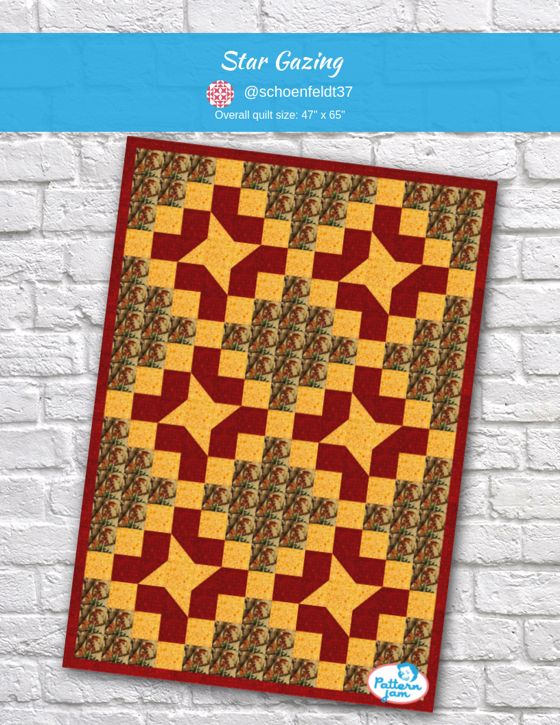 star gazing - custom quilt designed by &#64;schoenfeldt37 using PatternJam quilt design software