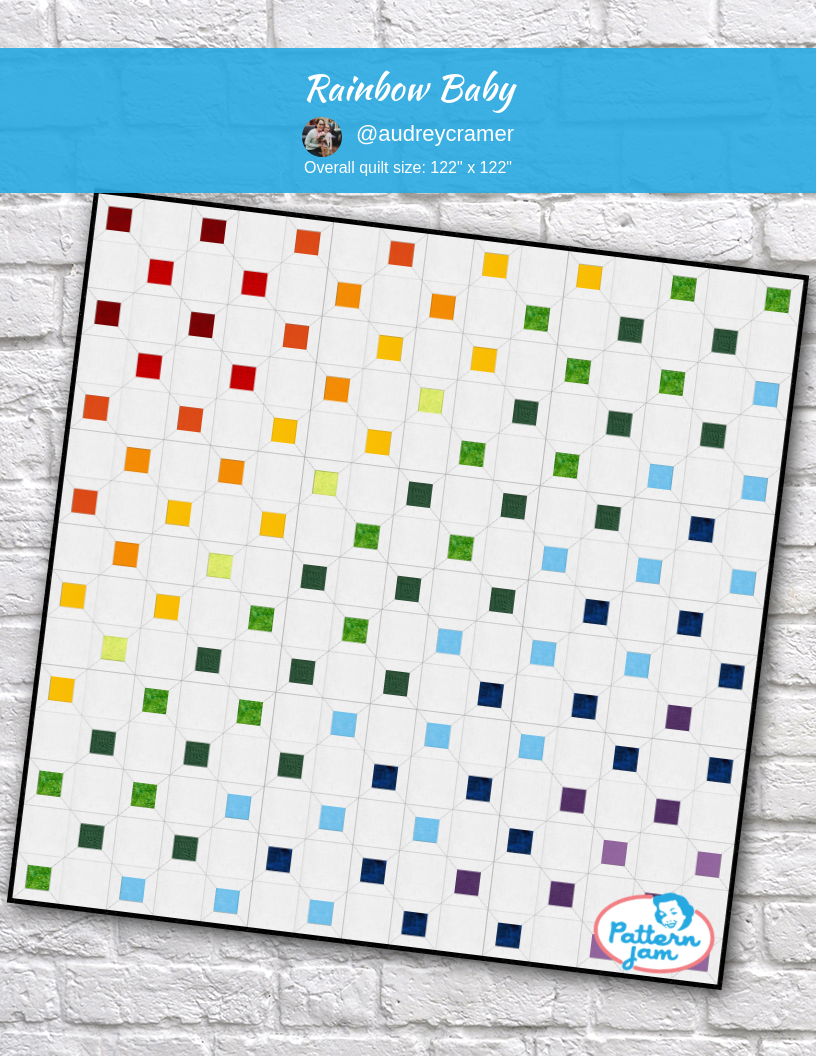 Rainbow Baby - custom quilt designed by &#64;audreycramer using PatternJam quilt design software