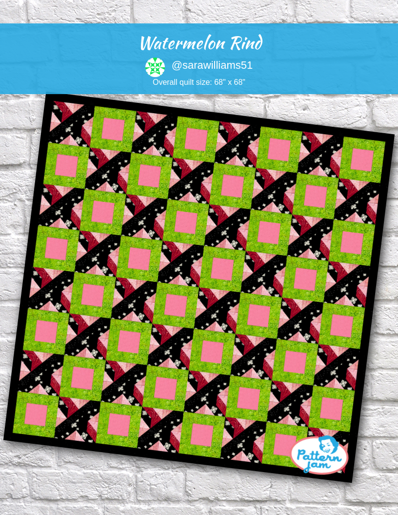 Watermelon Rind - custom quilt designed by &#64;sarawilliams51 using PatternJam quilt design software