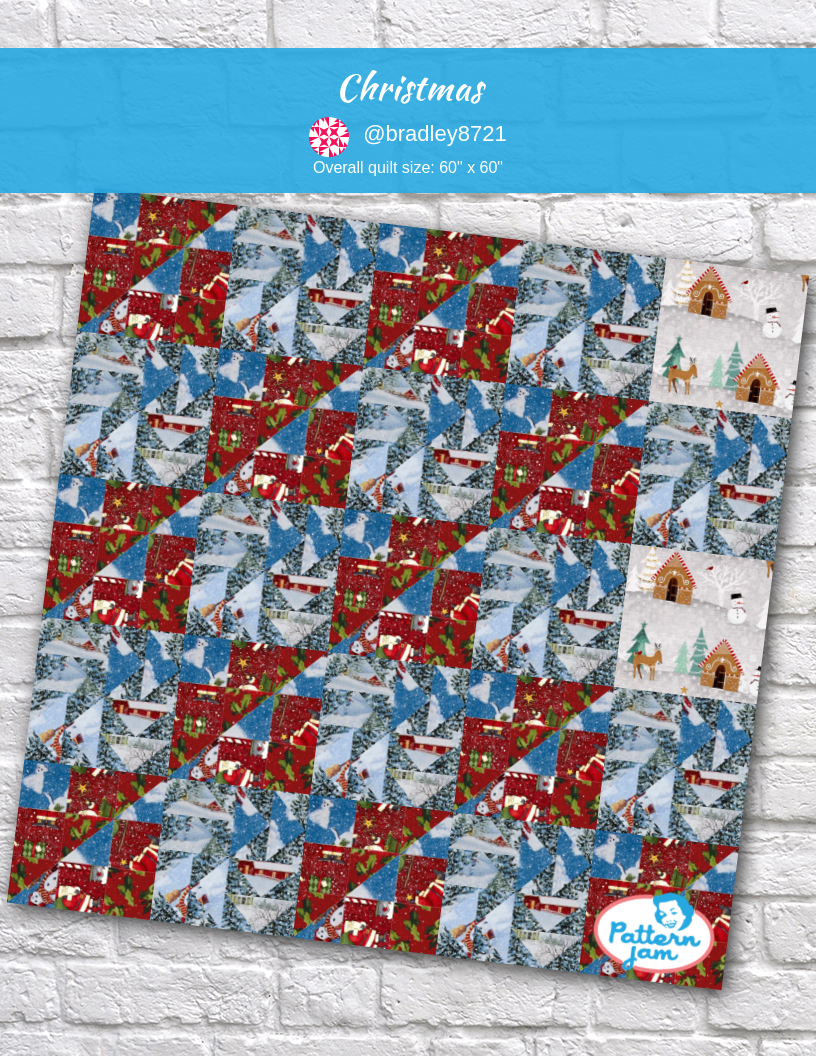 Christmas - custom quilt designed by &#64;bradley8721 using PatternJam quilt design software