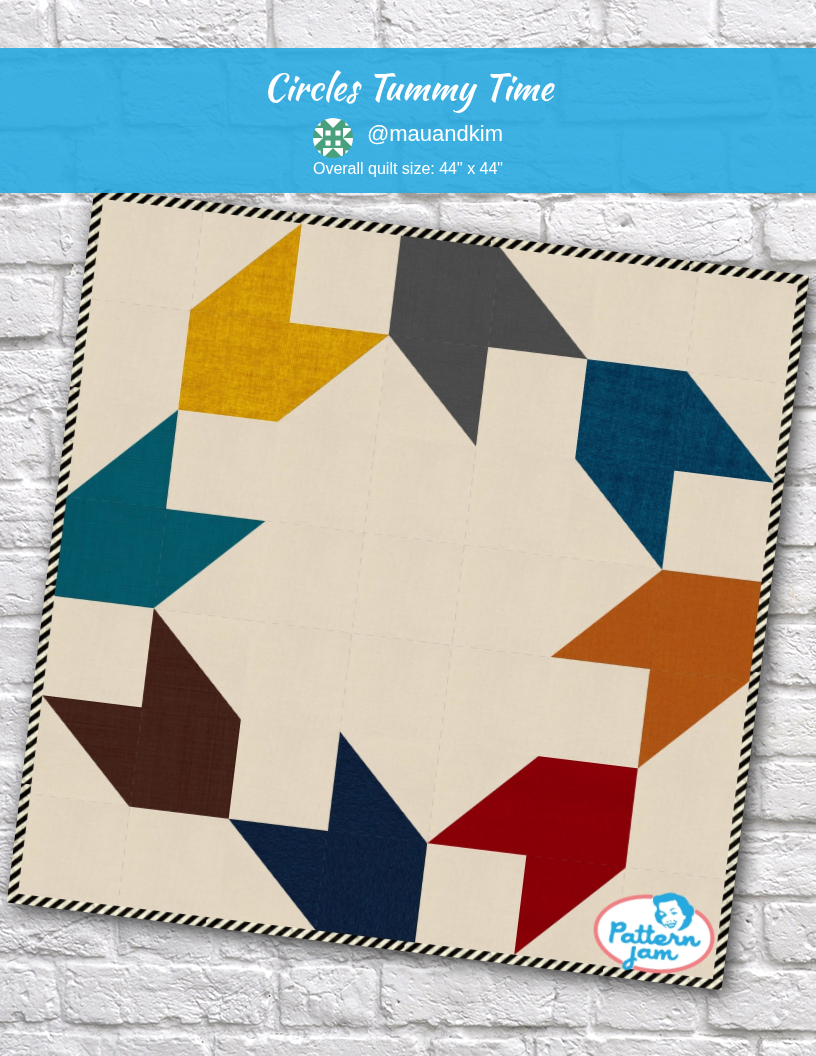 circles tummy time - custom quilt designed by @mauandkim using PatternJam quilt design software