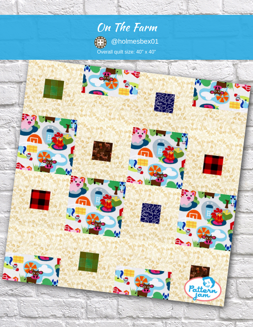 On The Farm - custom quilt designed by &#64;holmesbex01 using PatternJam quilt design software