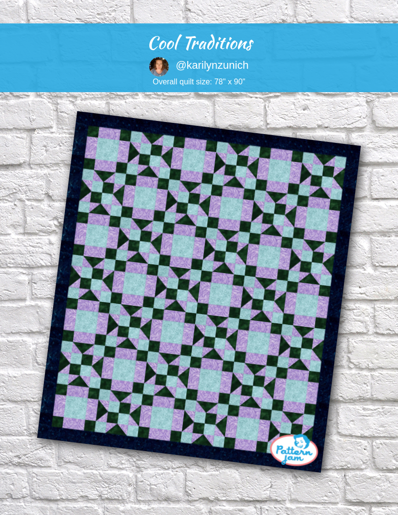 Cool traditions - custom quilt designed by &#64;karilynzunich using PatternJam quilt design software