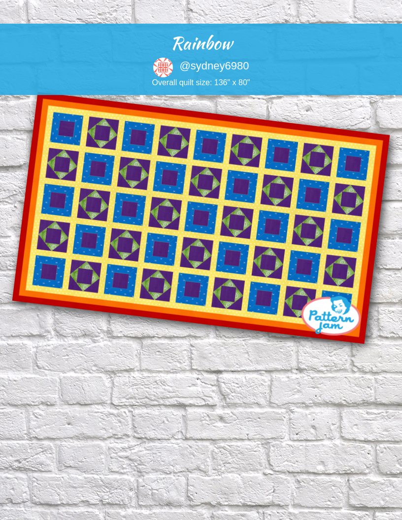 Rainbow - custom quilt designed by &#64;sydney6980 using PatternJam quilt design software
